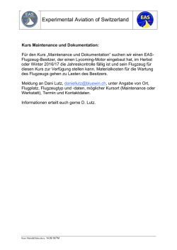 EAS Kurs - EAS Experimental Aviation of Switzerland