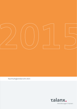 Talanx Nachhaltigkeitsbericht 2015