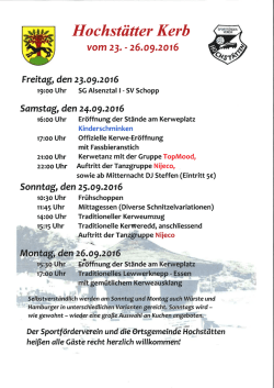Kerweprogramm 2016