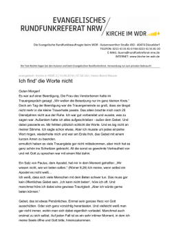 Ich find` die Worte nicht