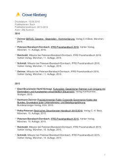 Druckdatum: 16.09.2016 Publikationen: Buch Publikationszeitraum