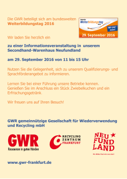 Flyer - GWR Frankfurt