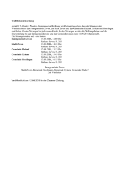 Samtgemeinde Zeven - Postfach 1460