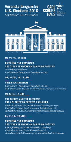 Veranstaltungsreihe US Elections 2016 - Carl-Schurz-Haus