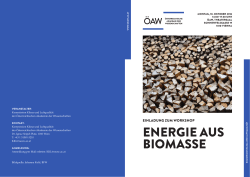 energie aus biomasse - Wien - Österreichische Akademie der