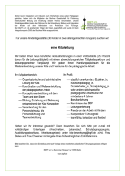 eine Kitaleitung