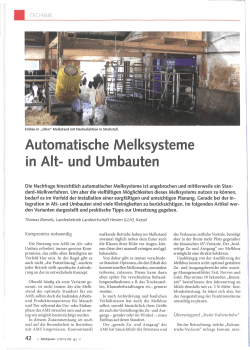 Automatische Melksysteme in Alt- und Umbauten