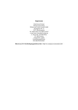 Impressum - Hotel Floriani