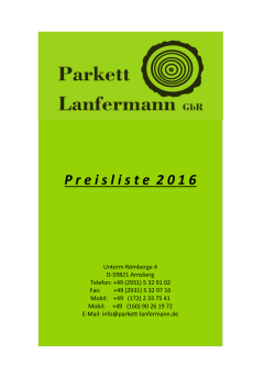Preise - Parkett Lanfermann