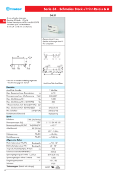 Datenblatt Relais SERIE 34 REL. 5V DC GOLD - Hit - FH