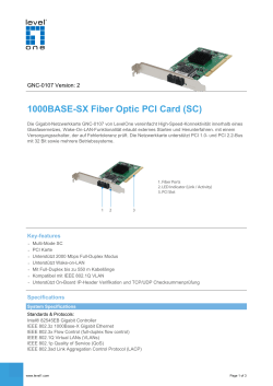 1000BASE-SX Fiber Optic PCI Card (SC)