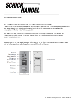 DT-System Anleitung /DMR21 Die Türstationen DMR21