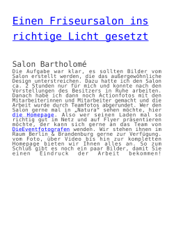 Einen Friseursalon ins richtige Licht gesetzt