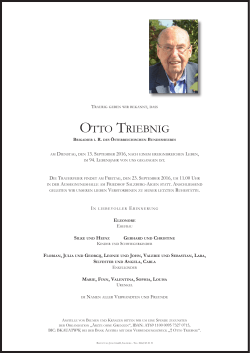 otto triebnig - Bestattung Jung
