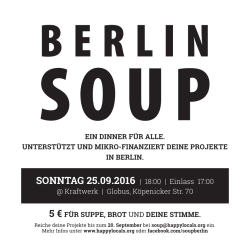 ein dinner f&uuml;r alle. unterst&uuml;tzt und mikro