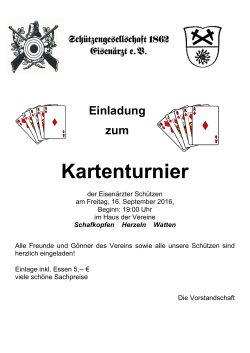 Kartenturnier - SG Eisenärzt