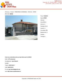 Wohnung - Verkauf - PRIMORSKO-GORANSKA - OPATIJA