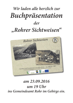 info - Gemeinde Rohr im Gebirge