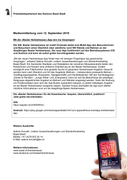 Medienmitteilung App Basler Herbstmesse - Kanton Basel