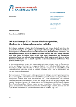 IAA Nutzfahrzeuge 2016: Roboter hilft Rettungskr&auml;ften