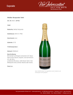 Weißer Burgunder Sekt - Vier Jahreszeiten Winzer