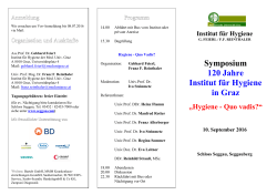 Symposium 120 Jahre Institut für Hygiene in Graz - Szabo