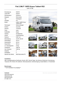 Fiat 2.3MJT 130PS Knaus Tabbert R22
