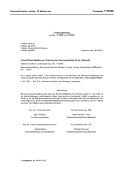 Drs. 17/6465 - Nieders&auml;chsischer Landtag