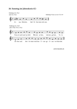 Halleluja-Verse zu Lk 17,11-19