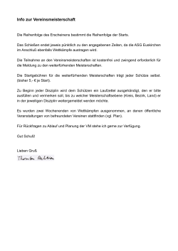 Info zur Vereinsmeisterschaft