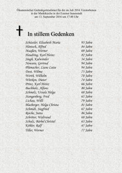 In stillem Gedenken
