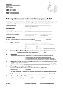 &Auml;nderungsformular - Rosenheimer Unterst&uuml;tzungskasse eV