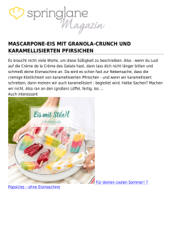 Mascarpone-Eis mit Granola-Crunch und