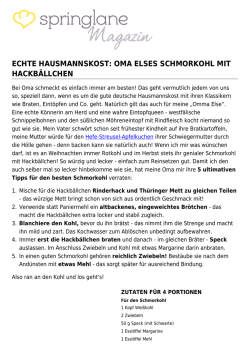 Echte Hausmannskost: Oma Elses Schmorkohl mit