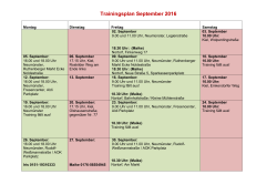 Terminliste + Orte September - Hundeschule Kiel