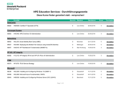 HPE Education Services - Durchf&uuml;hrungsgarantie