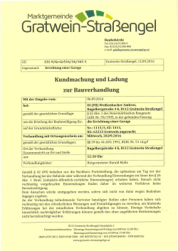 Kundmachung und Ladung zur Bauverhandlung