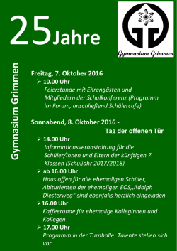 Programm - Gymnasium Grimmen