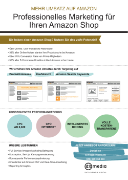 Professionelles Marketing für Ihren Amazon Shop