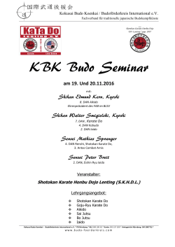 KBK Budo Seminar - Ken Tsuru Dojo eV