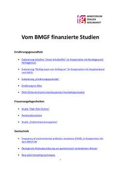 Forschungsprojekte BMGF (PDF 236 KB)