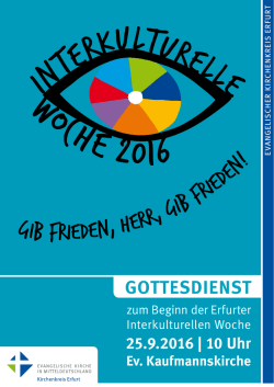 Gib Frieden, Her gib Frie n! - Evangelischer Kirchenkreis Erfurt