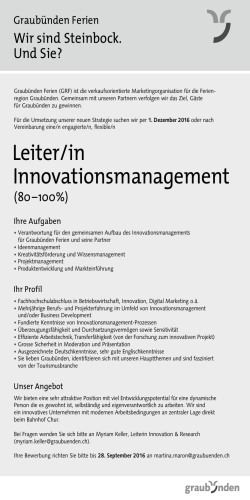 Leiter/in Innovationsmanagement