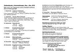 Gottesdienste + Veranstaltungen Sep