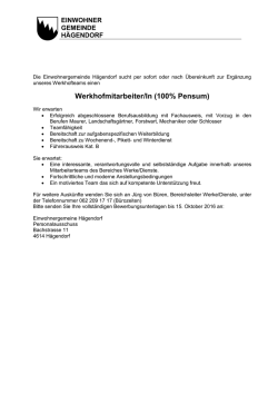 Inserat - Gemeinde H&auml;gendorf