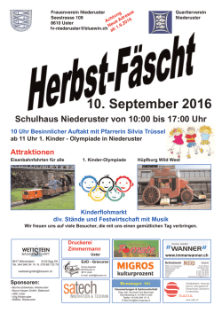 Herbst-F&auml;scht - Quartierverein Niederuster