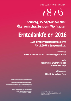 Flyer  - Reformierte Kirche Bubikon