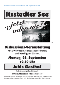 Diskussion um den Itzstedter See in Juhls Gasthof