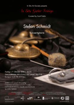 In Situ Guitar Fridays Stefan Schmidt