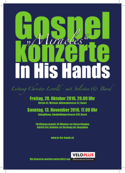 Plakat! - Gospelchor In His Hands